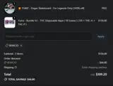 YUMZ LAB coupon verification screenshot