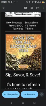 Yunnan Sourcing coupon verification screenshot