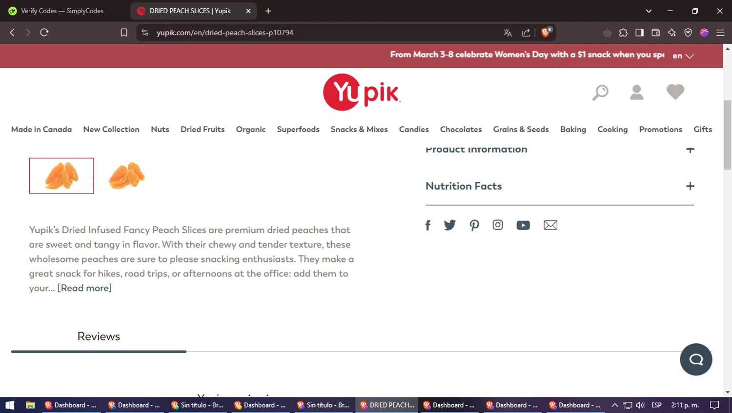 Yupik checkout page showing Yupik discount code box | Screenshot taken by SimplyCodes community member on Mar 8, 2025