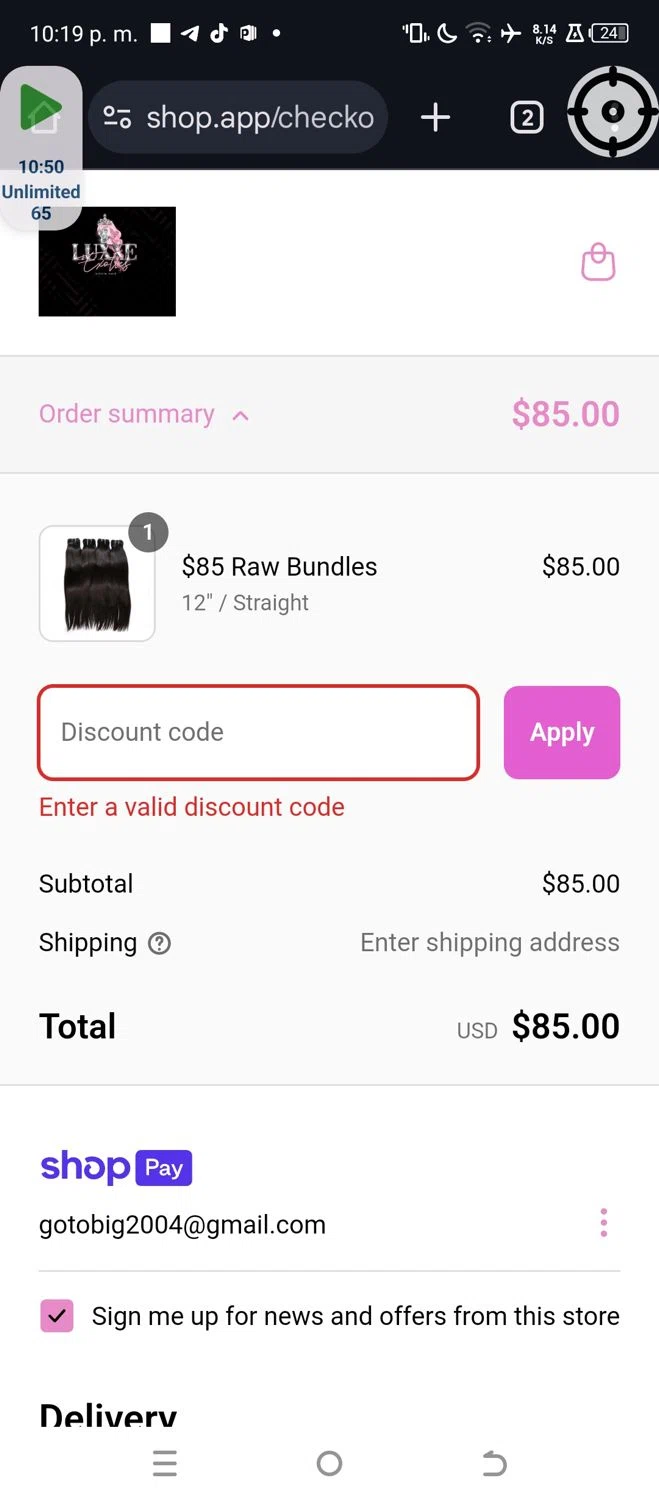 Yupik discount code screenshot showing code Promo15 applied at Yupik checkout page. Uploaded by SimplyCodes community member ValueSage7369 on Mar 17, 2025
