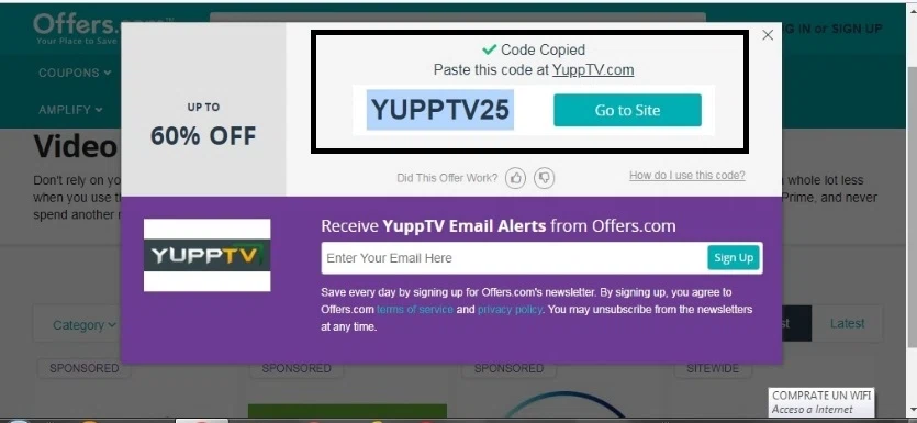how to use YuppTV coupons