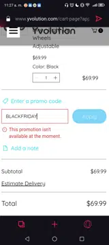 BLACKFRIDAY coupon verification screenshot
