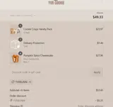 YVR Cookie coupon verification screenshot