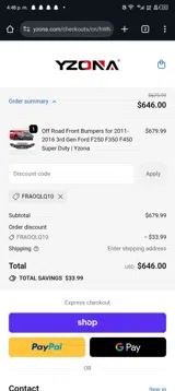 FRAOQLQ10 coupon verification screenshot