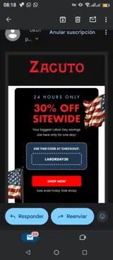 Laborday30 coupon verification screenshot
