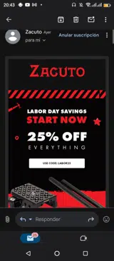 Labor25 coupon verification screenshot