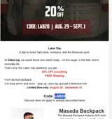 LAB20 coupon verification screenshot