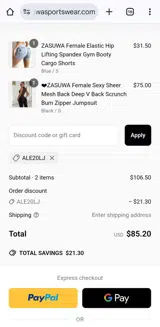 ZASUWA coupon verification screenshot