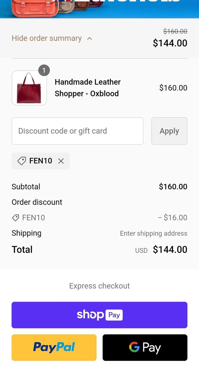 Zatchels checkout page showing Zatchels promo code box | Screenshot taken by SimplyCodes community member on Sep 14, 2023