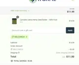 WELCOME20 coupon verification screenshot