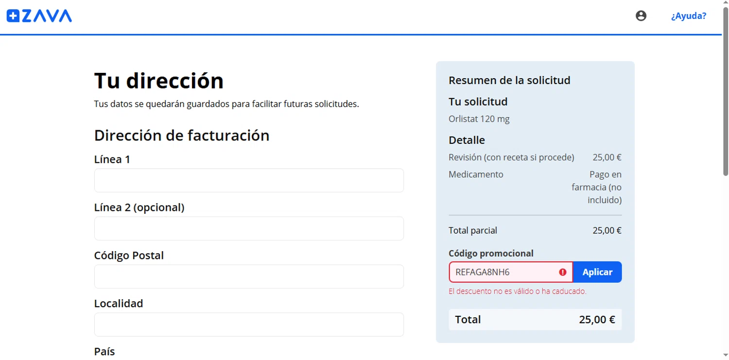 Zava discount code screenshot showing code REFAGA8NH6 applied at Zava checkout page. Uploaded by SimplyCodes community member Xavier3121 on Nov 10, 2025