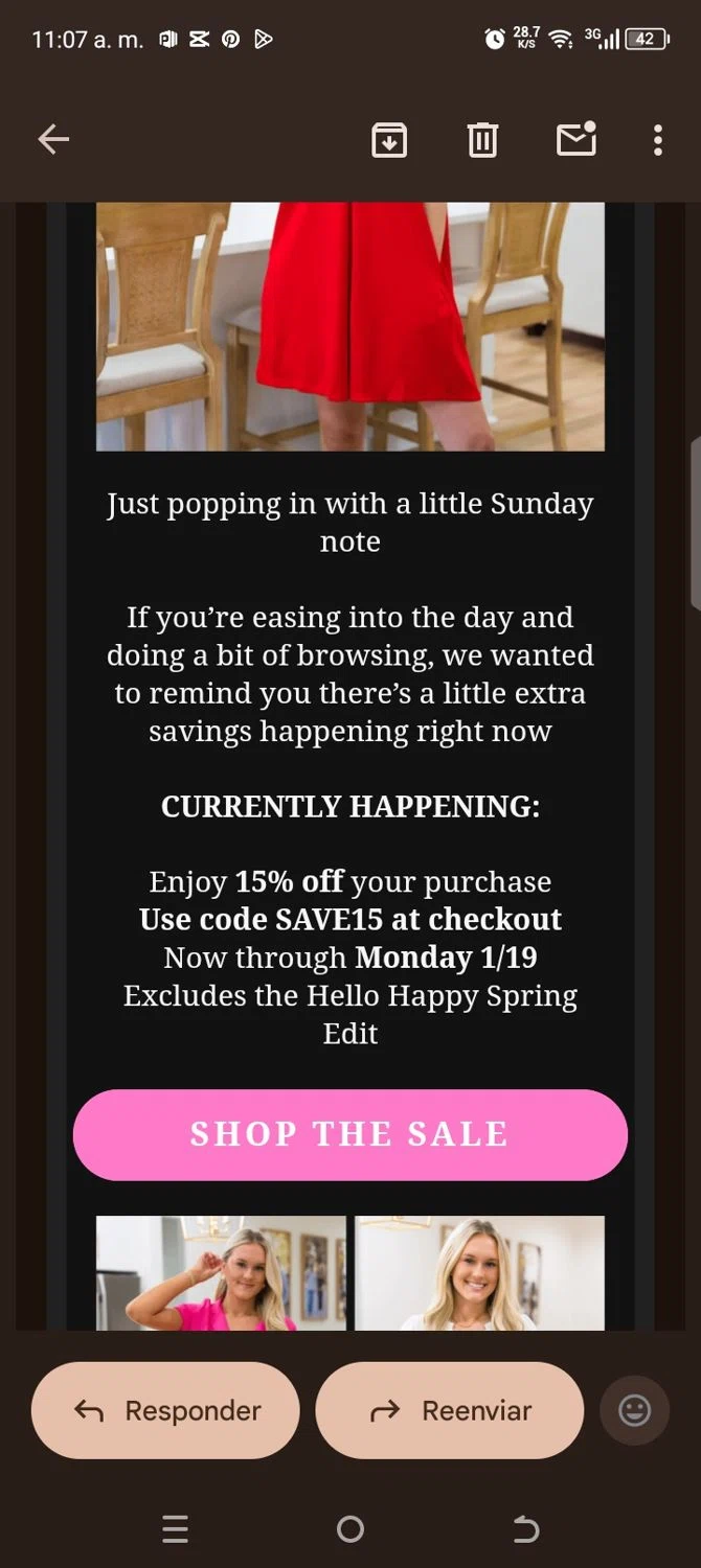 Zeal Boutique coupon code screenshot showing code Save15 applied at Zeal Boutique checkout page. Uploaded by SimplyCodes community member kellymoreno on Jan 18, 2026