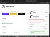 Zenbivy coupon verification screenshot