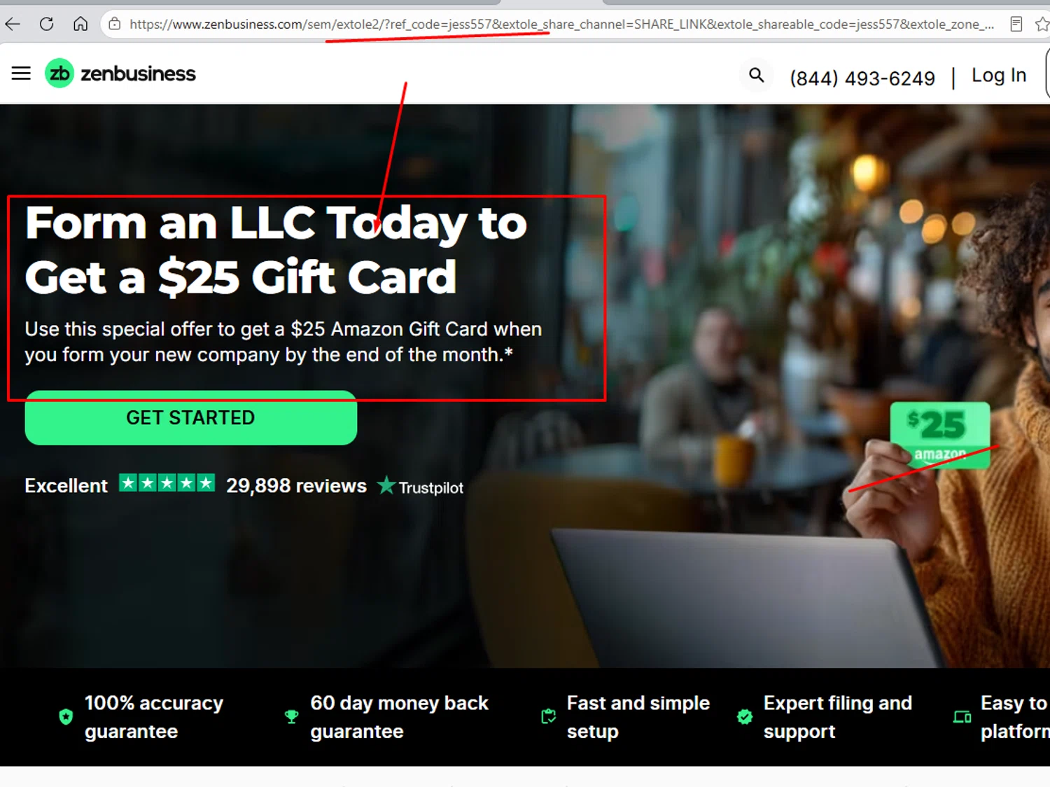 ZenBusiness promo code screenshot showing code jess557 applied at ZenBusiness checkout page. Uploaded by SimplyCodes community member morella687 on Jun 3, 2026