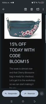 BLOOM15 coupon verification screenshot