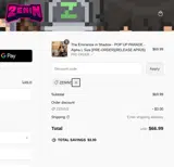 ZeninTCG coupon verification screenshot
