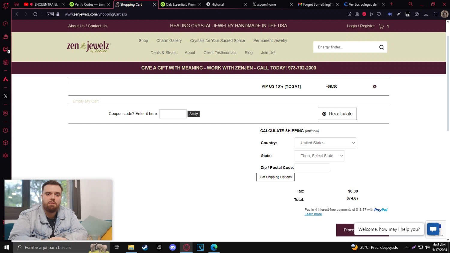 where to use Zion Judaica promo code box