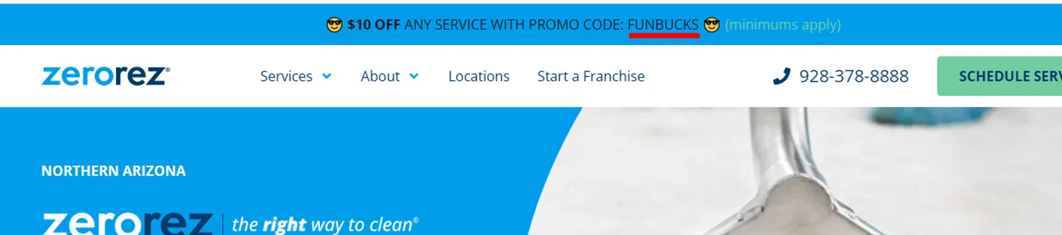 Zerorez promo code screenshot showing code FUNBUCKS applied at Zerorez checkout page. Uploaded by SimplyCodes community member SilverMakeup on Jun 8, 2026