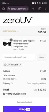 ZV15-IT0516 coupon verification screenshot