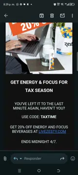 TAXTIME coupon verification screenshot