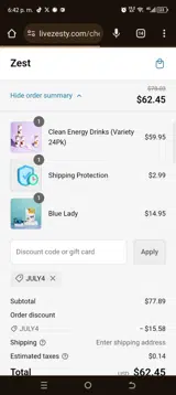 july4 coupon verification screenshot