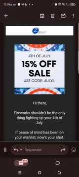 July4 coupon verification screenshot