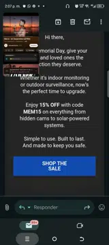 Mem15 coupon verification screenshot
