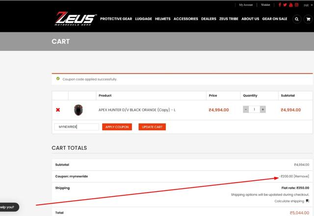 Zeus checkout page showing Zeus promo code box | Screenshot taken by SimplyCodes community member on Jul 6, 2021