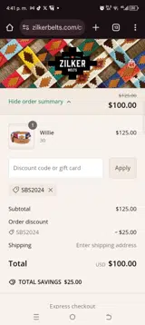 Sbs2024 coupon verification screenshot