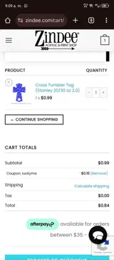 Luckyme coupon verification screenshot