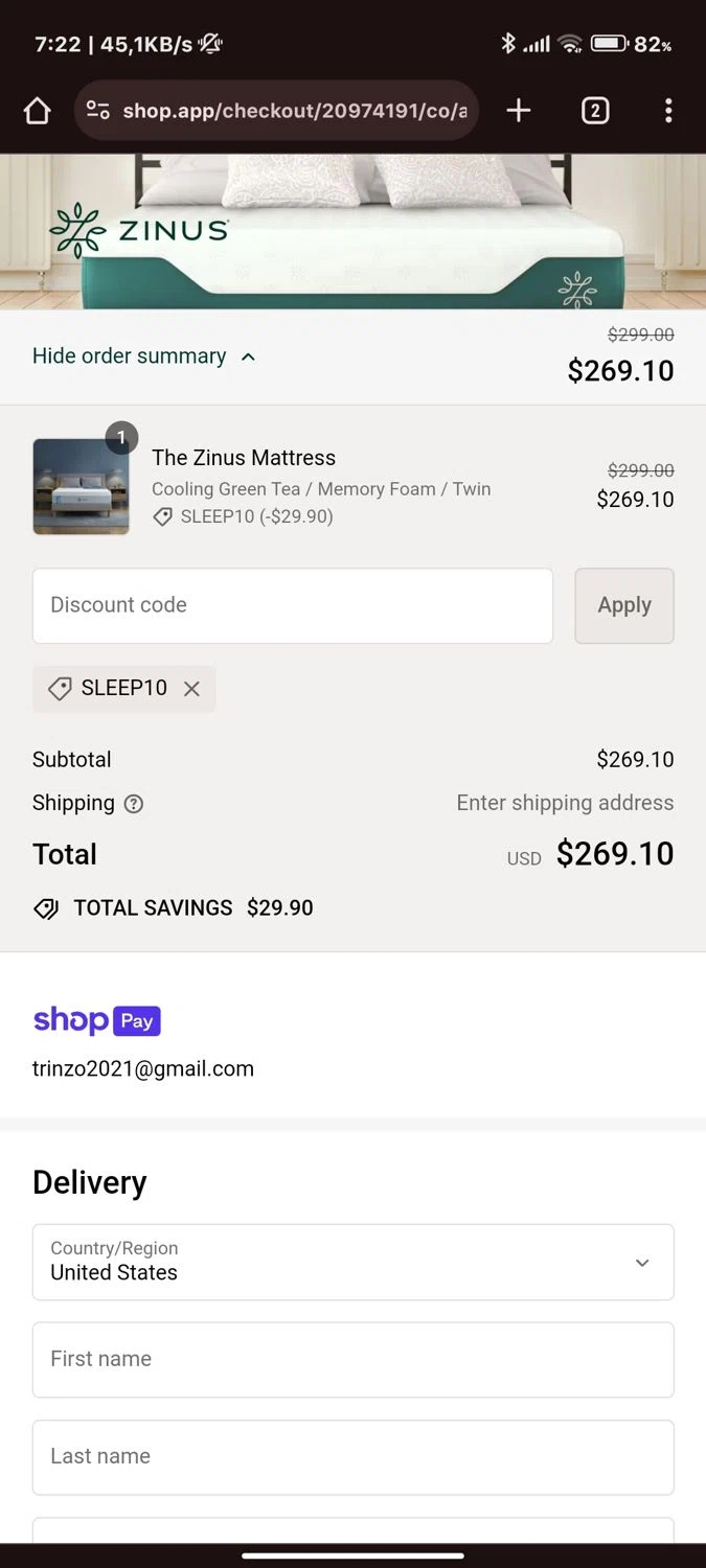 Zinus Discount Codes 10 Off September 2024