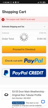 USA25 coupon verification screenshot