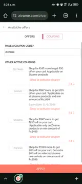 zextra50 coupon verification screenshot