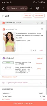 Znew15 coupon verification screenshot