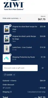Lilo20 coupon verification screenshot