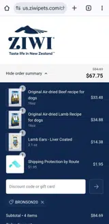Bronson20 coupon verification screenshot