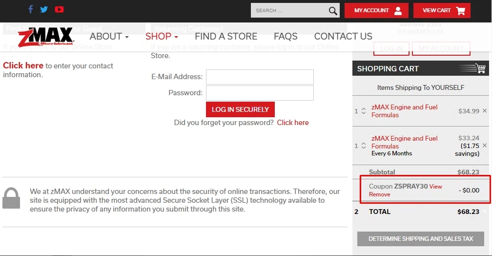 how to use zMAX coupons