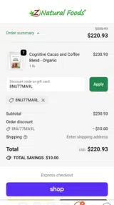 8NU77MA9L coupon verification screenshot