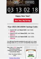 HNY25 coupon verification screenshot