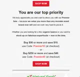 PREMIER40 coupon verification screenshot