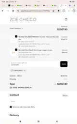 Caroline15 coupon verification screenshot