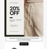 TREATYOURSELF coupon verification screenshot