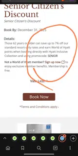 SENIOR coupon verification screenshot