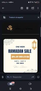 Zoha Aroma coupon verification screenshot