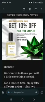 Zoha Aroma coupon verification screenshot