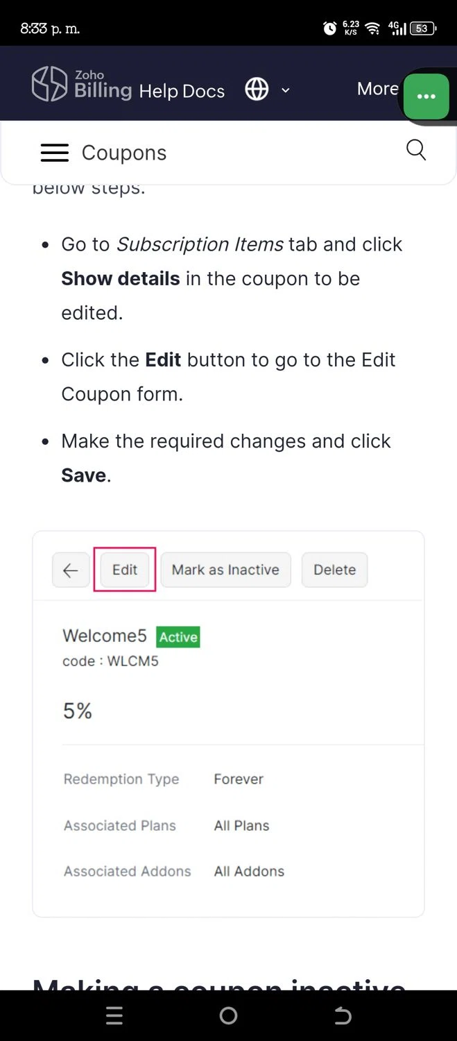 Zoho checkout page showing Zoho promo code box | Screenshot taken by SimplyCodes community member on Aug 24, 2025