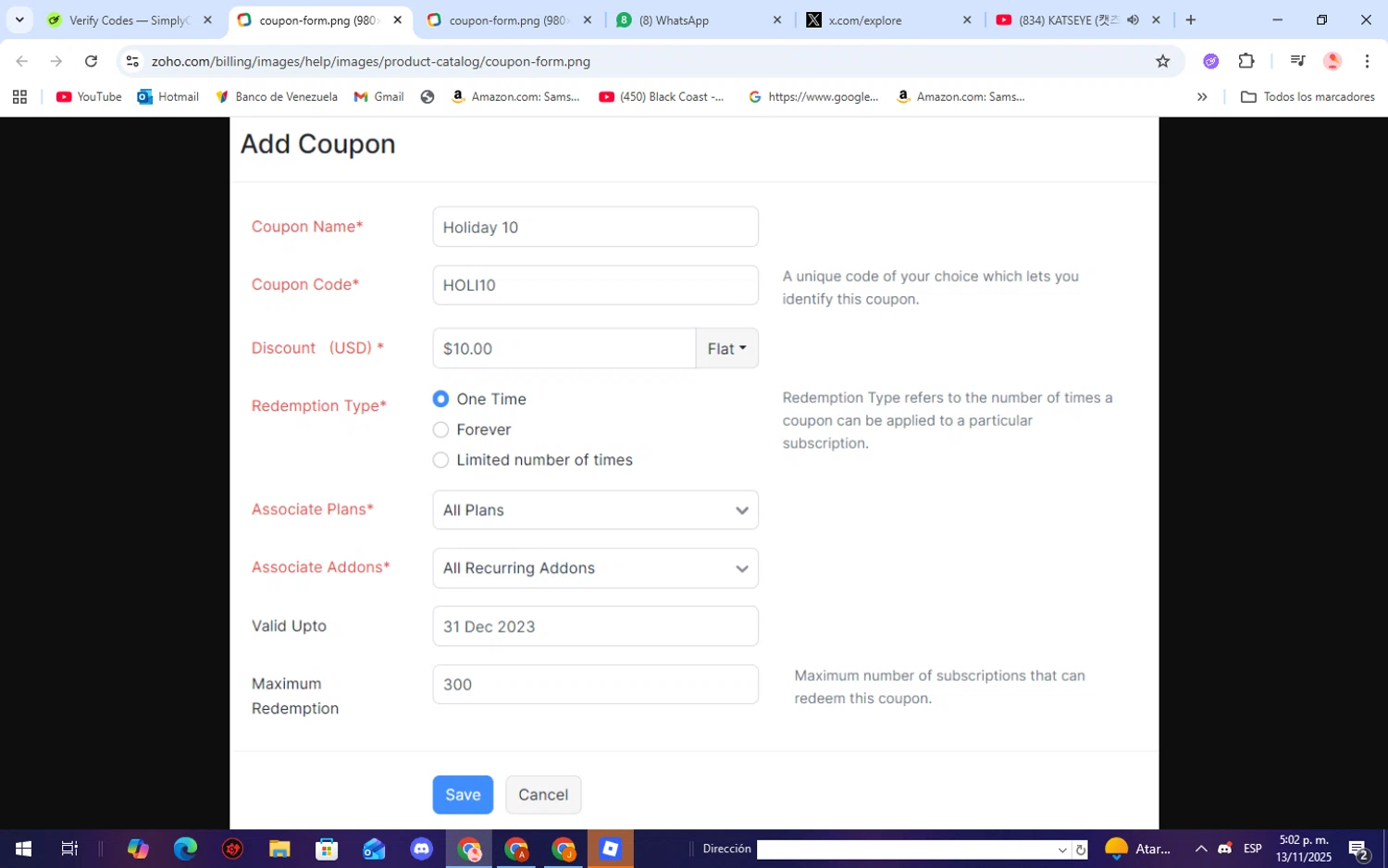 Zoho promo code screenshot showing code holi10 applied at Zoho checkout page. Uploaded by SimplyCodes community member WiseScholar9036 on Nov 13, 2025
