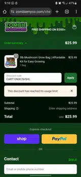 CART10NXC5H5HL coupon verification screenshot