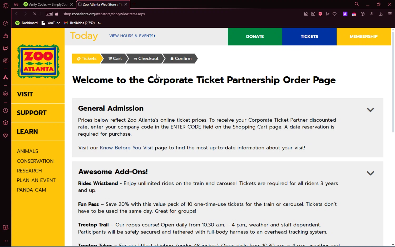where to use Zoo Atlanta promo code box
