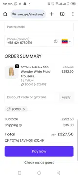 Zoo Fashions coupon verification screenshot